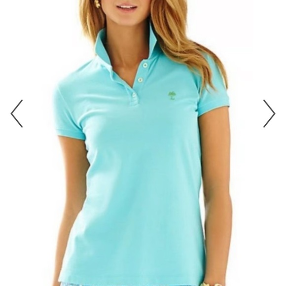 Lilly Pulitzer Mint Green Polo Shirt size Medium - Picture 8 of 10